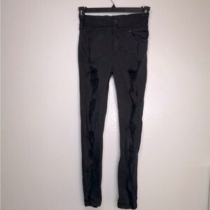 Black ripped jeans